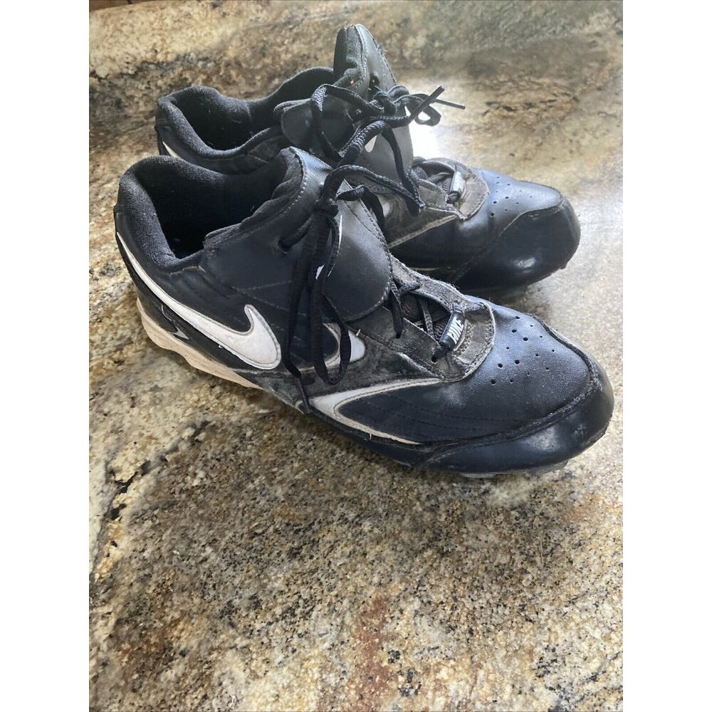 Nike 317087 Womens Sz 8 Black Softball Cleats